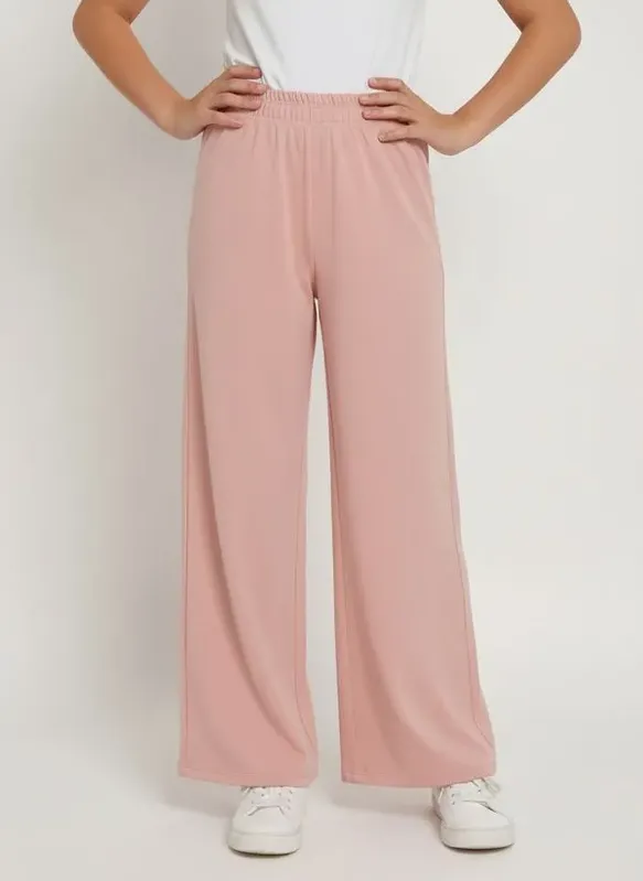 Calça Wide Leg Juvenil Para Menina - ROSA 10
