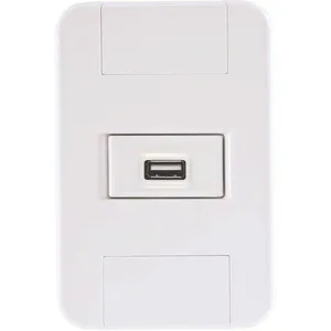 Conjunto 4x2 Com 1 Tomada Usb 1,5 A Bivolt Tramontina Tablet Branco Tramontina