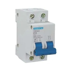 Disjuntor TR3KA para Proteção Contra Sobrecarga e curto-circuito com Montagem Individual Branco Tramontina Disjuntor TR3KA 2 X 40A para Segurança Elétrica com Montagem Individual Branco Tramontina