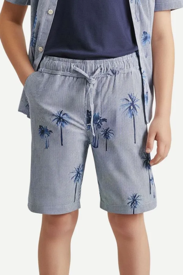 Short Mini Tp Casual Cannes Botanical Azul - 16