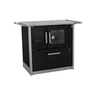 Fogão A Lenha Eclipse Direito Preto Chapa Aluminio N2