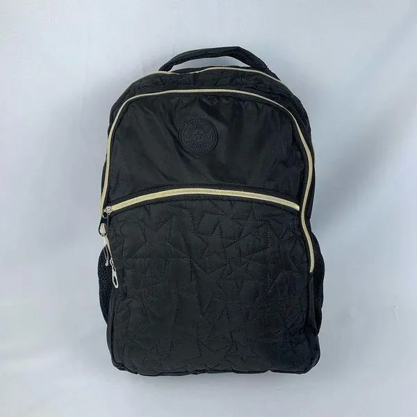 Mochila Escolar Feminina Casual Reforçada Estrela preto