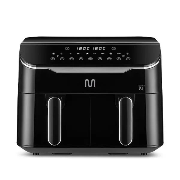 Air Fryer 8L Preta c/ 2 Gavetas 1800w-127v Multi - GO219 GO219