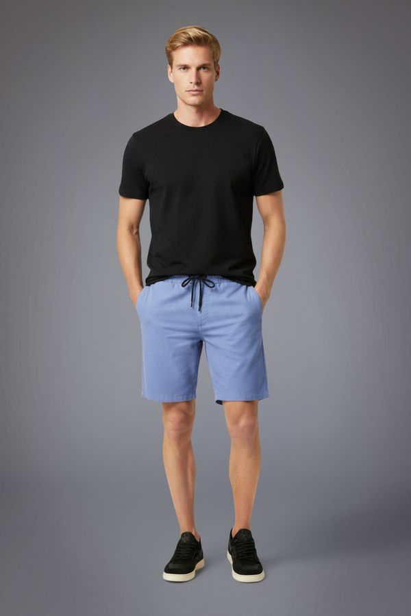 Bermuda Moletom Gabriel Azul Jeans - M
