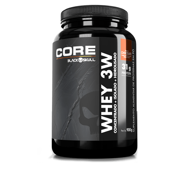 Whey 3W Core (WPC, WPI E WPH) - Pote 900g - Black Skull Whey 3W Core - Chocolate - 900g