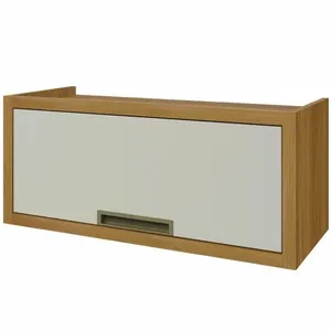 Armário Aéreo Nesher Imperatriz 1 Porta Basculante MDF Freijó E Off White Armário Aéreo Nesher Imperatriz 1 Porta Basculante MDF Freijó Off White