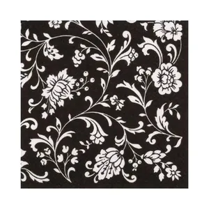 Guardanapo de Papel Arabesco Preto Ti-Flair 24x24cm