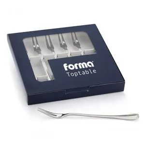 Kit Com 6 Garfos Para Petisco Midas Toptable Churrasco Frios Caixa Para Presente Mesa Servir