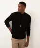 cardigan de moletom canelado preto M