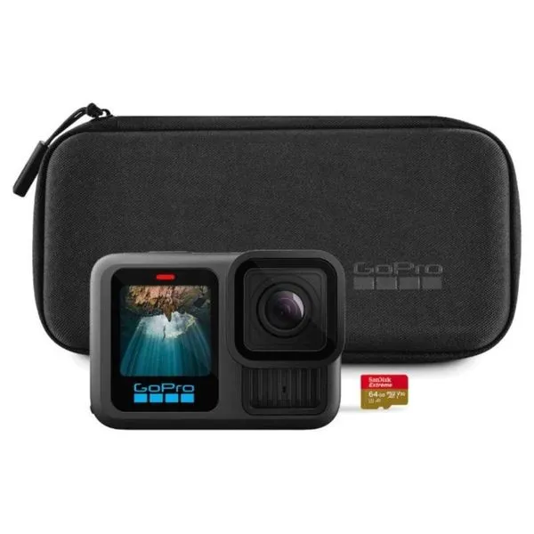 Câmera de Ação Gopro HERO13 Black Special Bundle com Cartão de Memória e Bolsa Preta Câmera de Ação Gopro HERO13 Black Special Bundle com Cartão e Bolsa