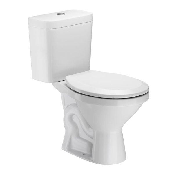 Kit Vaso Sanitário com Caixa Acoplada 3/6L Vita Fiori Kit Vaso Sanitário com Caixa Acoplada Vita Oval 3/6L Branco Fiori