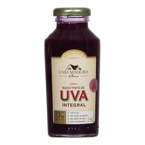 Suco de Uva Integral Casa Madeira - 250ml