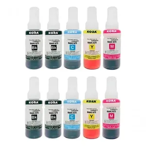 Kit 10 Refil de Tinta T664 para Impressora Epson Jato Corante 70 ml Preto Amarelo Ciano Magenta Kora Premium Colchões Kit 10 Refil de Tinta T664 para Impressora Epson Corante 70 ml Preto Amarelo Ciano Magenta Kora