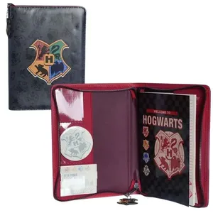 Caderno De Anotações Harry Potter Hogwarts 40 Folhas Capa Pasta Com Zíper Original, Zona Criativa