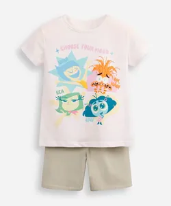 conjunto infantil curto divertida mente off white 4