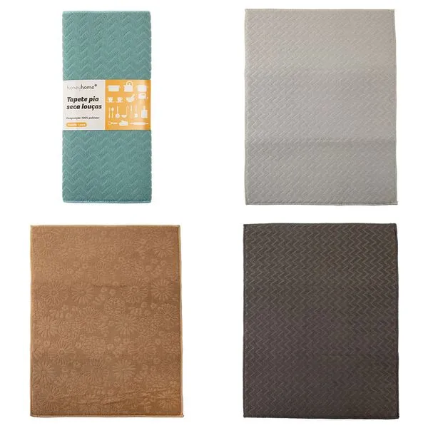 Tapete para Pia Seca Louças Sortido Textura 2 50x38x1cm LM3999 - honeyhome