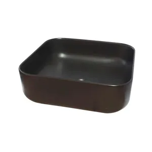 Cuba De Apoio 13X39Cm Preto Fosco Quadrada Sottile Japi