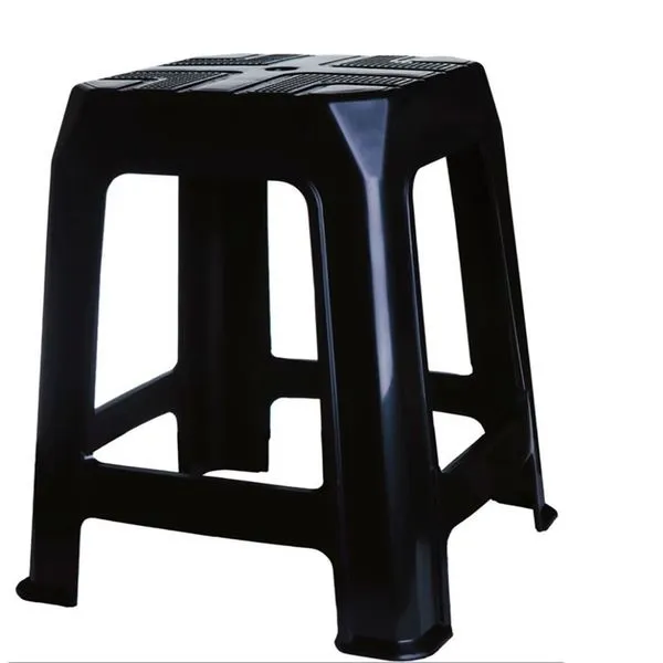 Banqueta Quadrada Bessa Preta - Plastex 51300