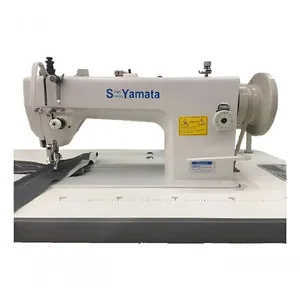 Máquina de Costura Reta Transporte Duplo para Materiais Pesados 110V e 220V com Estante Yamata Máquina de Costura Reta Transporte Duplo para Materiais Pesados 110V e 220V Yamata