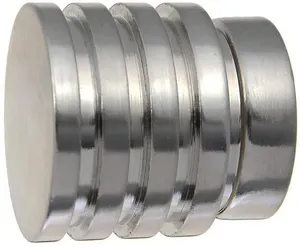 Ponteira Para Varão de Cortina Couselo Glacial 28mm Aço Escovado