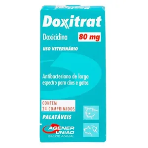 Medicamento Veterinário Doxitrat 80mg 24 comprimidos