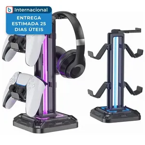 Suporte Para Headphone E Controle KDD RGB Preto A-MBI