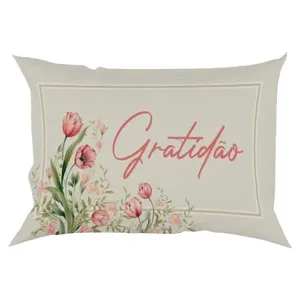 Capa De Almofada NSW Decor Tulipa Gratidão 50x29cm 5244 (MP)