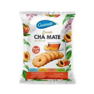 Biscoito Casaredo Chá Matecom Pêssego 200g BISCOITO CHA MATE C/PESSEGO 200G CASARED