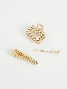 Kit 03 Presilhas de Cabelo DOURADO