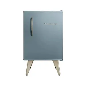 Frigobar Brastemp Retrô BRA08MWANA 76L Design Vintage Compartimentos Modulares Blue Zircon 110V Frigobar Brastemp Retrô BRA08MWANA 76L Vintage Blue Zircon 110V