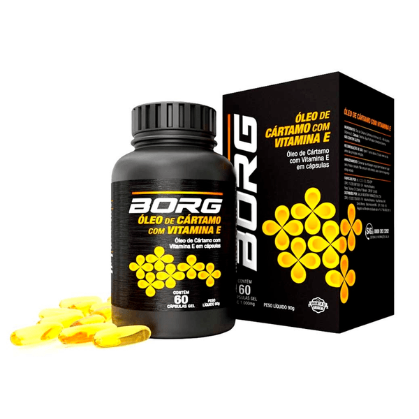 Óleo de Cártamo com Vitamina E Borg 60 Cápsulas Gel