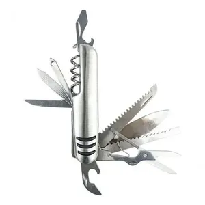 Canivete Multifuncional Tático 11 Funções Bolso Inox