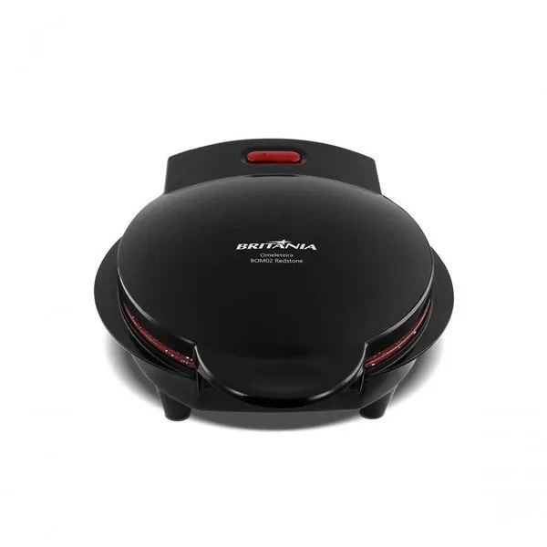 Omeleteira Elétrica BOM02P para Fazer 2 Omeletes com Revestimento Antiaderente Redstone Preto Britânia Omeleteira Elétrica BOM02P 750W com Revestimento Antiaderente Redstone Preto Britânia