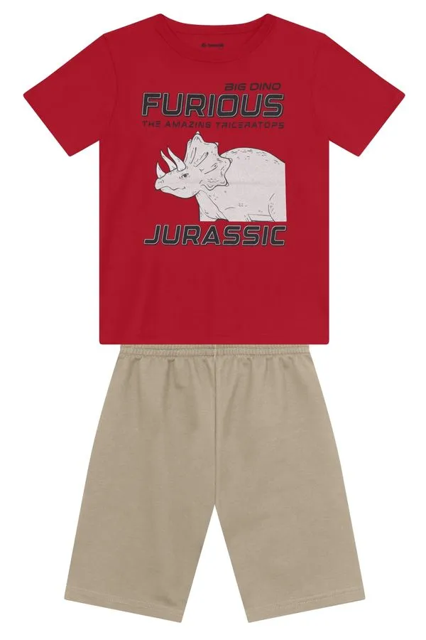 Conjunto infantil menino de dinossauro Brandili -8