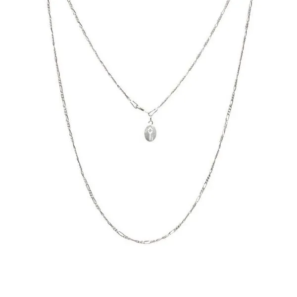 Corrente Fígaro de Prata 925 2,2mm Prata Único
