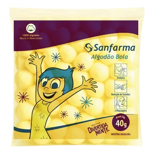 Algodão Hidrofilo Sanfarma Divertidamente Bolinha 40g