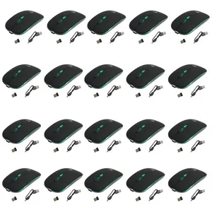 Kit 20 Mouses Sem Fio Recarregável Mega M185 com Led DPI Ajustável