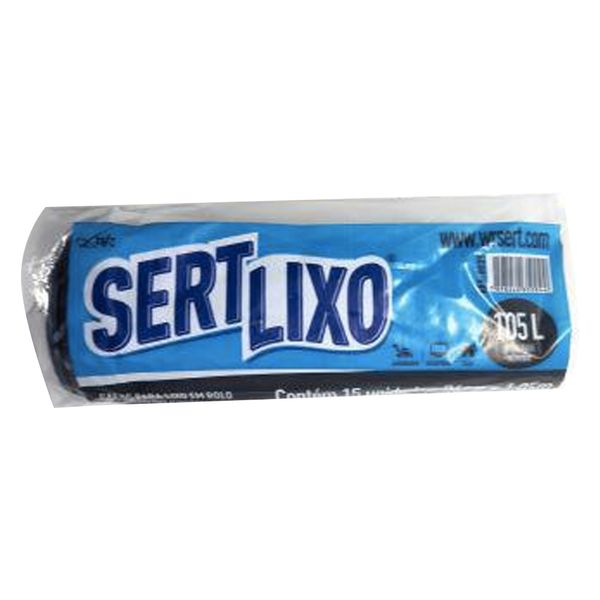 Saco de Lixo Sert Lixo Rolo 105L 15 Unidades