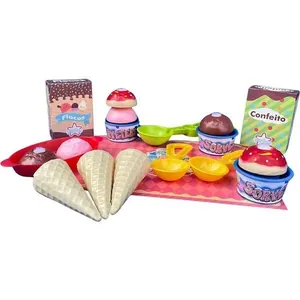 Brinquedo de Faz de Conta Crec-Crec Sorveteria Kit 14 Itens para Montar e Servir Big Star Brinquedos Brinquedo Faz de Conta Crec-Crec Sorveteria Kit 14 Itens Big Star Brinquedos