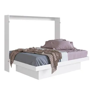 Cama Articulável Horizontal Casal Com Estação de Trabalho 140 Latino Branco