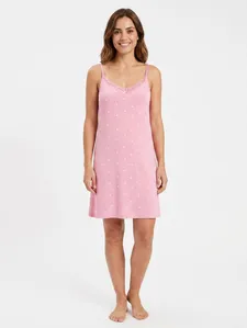 Camisola Com Renda Feminino ROSA CLARO G