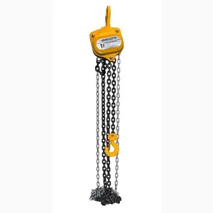 Talha de Corrente Manual MTC 1.0 Tonelada 3m para Elevação de Cargas Amarelo Menegotti Talha de Corrente Manual MTC 1.0 Tonelada 3m Amarelo para Içamento de Materiais Menegotti