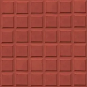 Piso 36 Dados Vermelho Hidráulico 30x30cm Amarrado com 5 Peças 0,45m2 para Áreas Externas Artesanal Piso 36 Dados Vermelho Hidráulico 30x30cm com 5 Peças 0,45m2 para Calçadas Artesanal