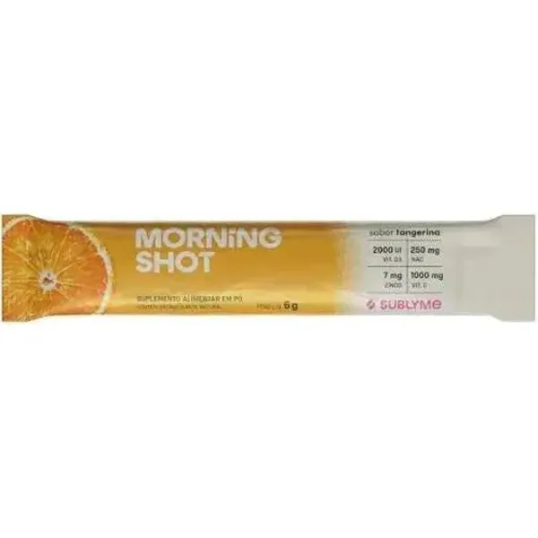 Suplemento Alimentar Sublyme Morning Shot Sabor Tangerina 6g