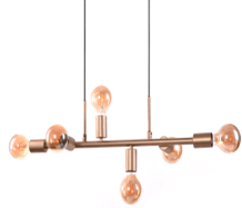 Pendente em Metal 6xE27 Dourado Quality