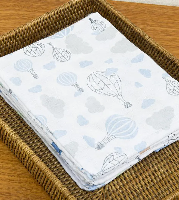 Fraldas Super Luxo com Bainha 70x70 cm Azul