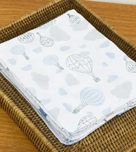 Fraldas Super Luxo com Bainha 70x70 cm Azul