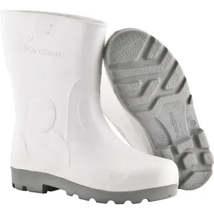 Bota de EVA Cano Curto Branca e Cinza sem Forro - VULCABRAS Bota EVA 36/37 sem Forro Cano Médio Branca - Vulcabras