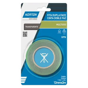 Fita Dupla Face Hpn Transparente 12mmx2m Norton Fita Dupla Face HPN 12mm Norton