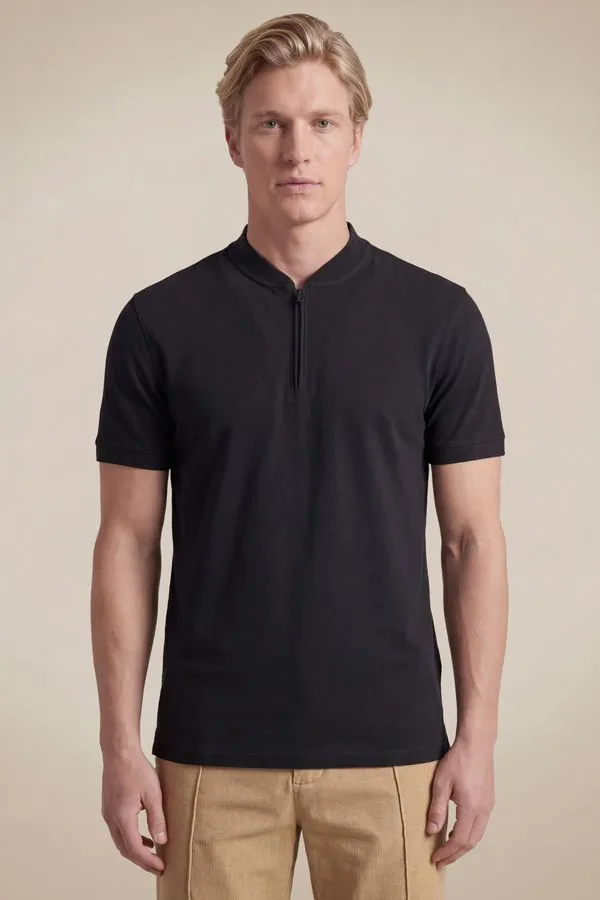 Camiseta Ziper Oli Preto - M